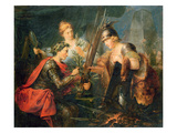 Frederick the Great Creating the League of Princes (Oil on Panel) Giclee Print by Christian Bernhard Rode
