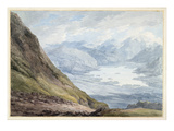 View from Skiddaw over Derwentwater (W/C over Pencil on Paper) Giclee Print by Thomas Hearne