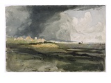 At Hailsham, Sussex: a Storm Approaching, 1821 (W/C over Graphite on Paper) Giclee Print by Samuel Palmer