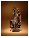 Figures with Xylophone (Wood and Metal) Giclee Print by  Dogon Culture