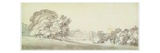A Three Storied Georgian House in a Park, C.1795 (Wash over Graphite on Paper) Giclee Print by Joseph Mallord William Turner