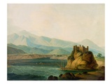 The Rope Bridge at Serinagur, C.1800 (Oil on Canvas) Giclee Print by Thomas Daniell