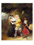 Falstaff at Herne's Oak from "The Merry Wives of Windsor", Act V, Scene V, 1832 (Oil on Panel) Giclee Print by James Stephanoff