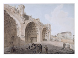 View in the Roman Forum (The Temple of Peace) 1779 (W/C with Pen and Ink over Pencil on Paper) Giclee Print by Abraham Louis Rudolph Ducros