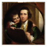 The Artist and His Son Raphael, C.1773 (Oil on Canvas) Giclee Print by Benjamin West