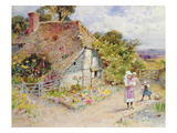 Watching the Ducks (Pencil and W/C on Paper) Giclee Print by William Stephen Coleman