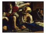St. Peter Freed by an Angel (Oil on Canvas) Giclee Print by  Guercino