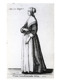 London Citizen's Daughter, 1643 (Etching) Giclee Print by Wenceslaus Hollar