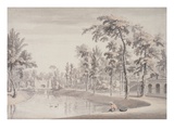 The Grotto and the Temple of Contemplation, Stowe, 1752 Giclee Print by Jean Baptiste Claude Chatelain