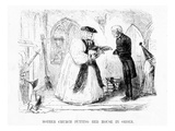 Mother Church Putting Her House in Order, Cartoon from 'Punch', 1850 (Engraving) Reproduction procédé giclée par  English