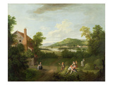 Landscape with Farmworkers, C.1730-40 (Oil on Canvas) Giclee Print by George Lambert