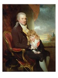 Edward George Lind and His Son, Montague, (Oil on Canvas) Giclee Print by Sir William Beechey