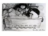 The M's at Ems, 1869 (Pen and Ink on Paper) Giclee Print by Dante Charles Gabriel Rossetti