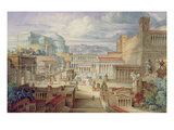 A Scene in Ancient Rome, a Setting for Titus Andronicus, Act I, Scene 3, C.1830 Giclee Print by Joseph Michael Gandy