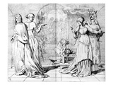 Cordelia Led Away from Goneril and Regan, Illustration from 'The Germ', 1850 (Etching) Giclee Print by Ford Madox Brown