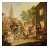 Hob Continues Dancing in Spite of His Father, C.1726 (Oil on Canvas) Giclee Print by John Laguerre