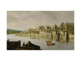 The Thames at Westminster Stairs, C.1630 (Oil on Panel) Giclee Print by Claude de Jongh