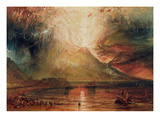 Mount Vesuvius in Eruption, 1817 (W/C on Paper) Reproduction procédé giclée