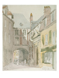 Place Barthelme, Paris, C.1829 (W/C and Grey Wash over Pencil on Paper) Giclee Print by David Cox