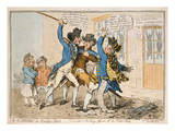 The Caneing in Conduit Street, Published by Hannah Humphrey, 1796 (Hand-Coloured Etching) Giclee Print by James Gillray
