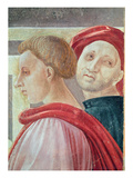 Heads of Two Men, from the Presentation of Mary in the Temple, 1433-34 (Fresco) (Detail) Giclee Print by Paolo Uccello