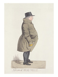 A View of Beau-Ville' from Dighton's City Characters, 1824 (Etching) Giclee Print by Richard Dighton