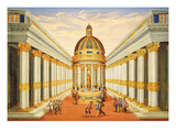 Act I, Scenes Vii and Viii: Baccus' Temple (Oil on Canvas) Giclee Print by Giacomo Torelli