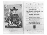 Titlepage and Frontispiece to 'The Antiquities of Warwickshire' by William Dugdale, 1656 Giclee Print by Wenceslaus Hollar