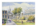 Garden of St. Thomas's Hospital, Southwark, London (W/C on Paper) Giclee Print by Thomas Hosmer Shepherd