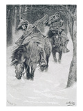 Travelling in Frontier Days, Illustration from 'The City of Cleveland' by Edmund Kirke Giclee Print by Howard Pyle