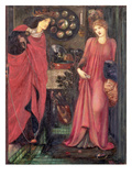 Fair Rosamund and Queen Eleanor (Mixed Media on Paper) Giclee Print by Sir Edward Burne-Jones