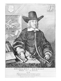 William Dugdale, 1656 (Engraving) Giclee Print by Wenceslaus Hollar
