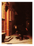 Whose Traces in the Snow Giclee Print by Carl Kronberger