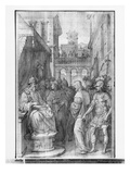 Life of Christ, Christ before Herod, Preparatory Study of Tapestry Cartoon Giclee Print by Henri Lerambert