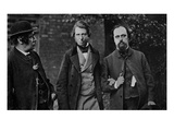 Portrait of William Bell Scott, John Ruskin and Dante Gabriel Rossetti, 1864 (B/W Photo) Giclee Print by  English Photographer