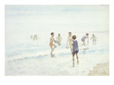 The Bathers (W/C on Paper) Giclee Print by Edward van Goethem
