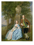 Portrait of George and Margaret Rogers, C.1748-50 (Oil on Canvas) (See also 111971) Giclee Print by Francis Hayman