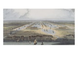West India Trade Docks, from 'six Views of the London Docks', 1802 (Coloured Aquatint) Giclee Print by William Daniell