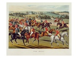 The Meet', Plate I from 'Fox Hunting', 1838 (Hand-Coloured Aquatint) Giclee Print by Charles Hunt