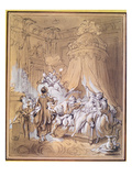 The Wedding Night (Watercolour and Ink on Paper) Giclee Print by Pierre Antoine Baudouin