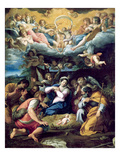 The Nativity, C.1596-98 (Oil on Canvas) Giclée-tryk af Annibale Carracci The Nativity, C.1596-98 (Oil on Canvas) Giclée-tryk af Annibale Carracci