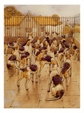 The Hounds Began Suddenly to Howl in Chorus (Graphite, Pen and Ink and W/C on Paper) Reproduction procédé giclée par Cecil Charles Windsor Aldin
