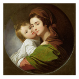 The Artist's Wife, Elizabeth, and their Son Raphael, C.1773 (Oil on Canvas) Giclee Print by Benjamin West