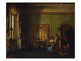 Interior in the House of Prince Alexander Golitsyn in Rome, 1830 (Oil on Canvas) Giclee Print by Silvestr Fedosievich Shchedrin