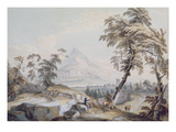 Italianate Landscape with Travellers, No.1 (W/C on Paper) Lámina giclée por Paul Sandby Italianate Landscape with Travellers, No.1 (W/C on Paper) Lámina giclée por Paul Sandby