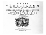 Titlepage to 'Urbis Venetiarum Prospectus Celebriores Ex Antonii Canal', Published in 1742 Giclee Print by Antonio Visentini