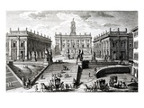 Piazza Del Campidoglio (Engraving) Giclée-Druck von Giuseppe Vasi