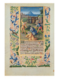 Ms Lat. Q.V.I.126 the Stoning of St. Stephen, from the 'Hours of Louis D'Orleans', 1469 (Vellum) Giclee Print by Jean Colombe