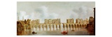 View of London Bridge, C.1632 (Oil on Panel) Reproduction procédé giclée par Claude de Jongh