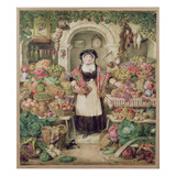 The Vegetable Stall (W/C on Paper) Giclee Print by Thomas Heaphy